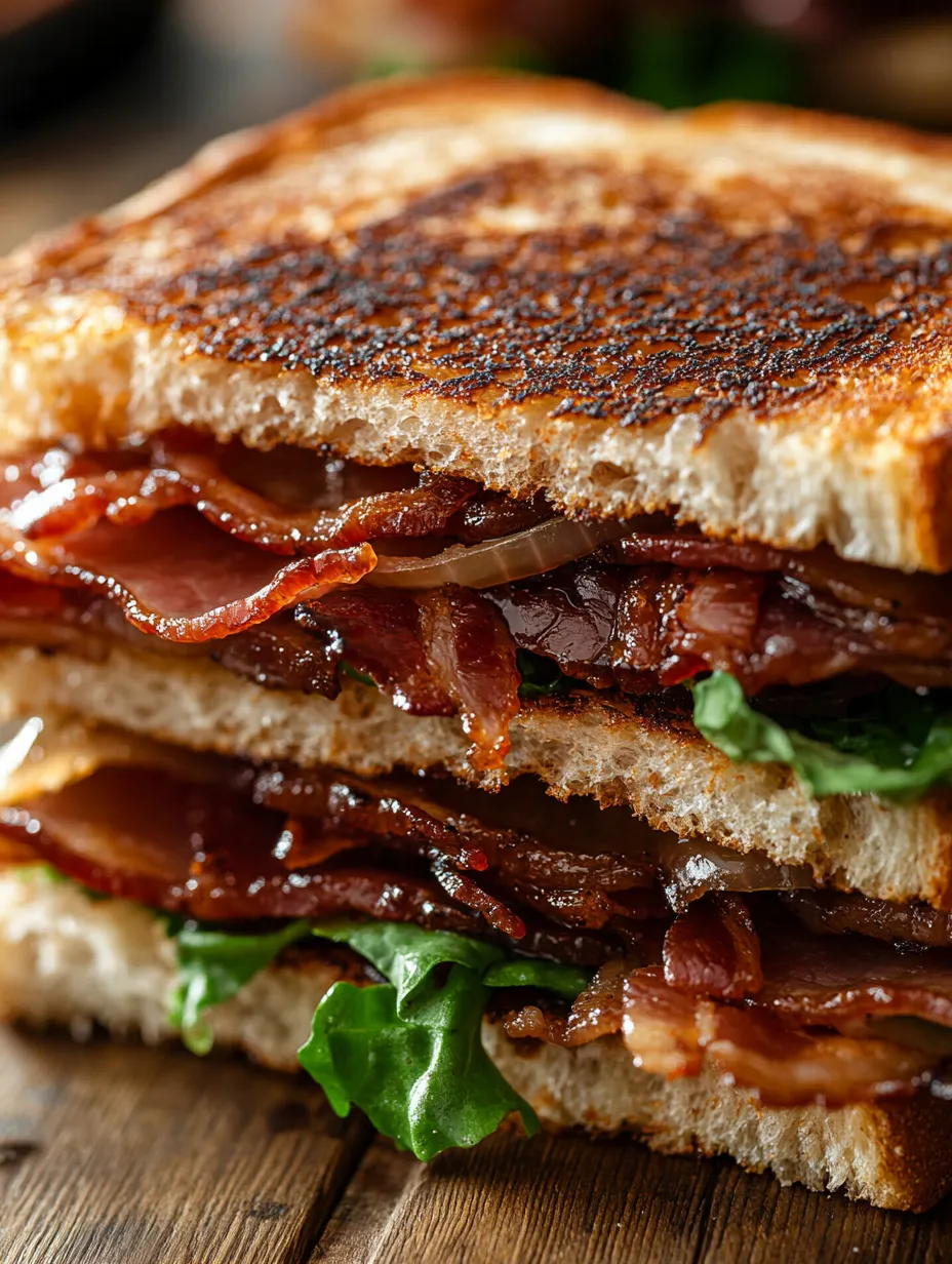 Bacon Sandwich with Caramelized Onions
