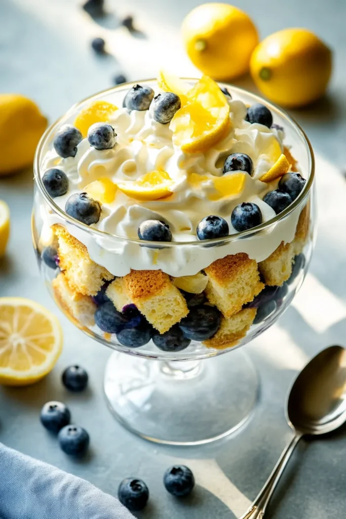 No-Bake Lemon Blueberry Trifle Recipe