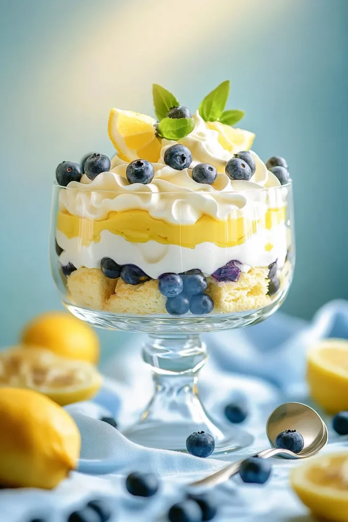 Layering sponge cubes in trifle dish