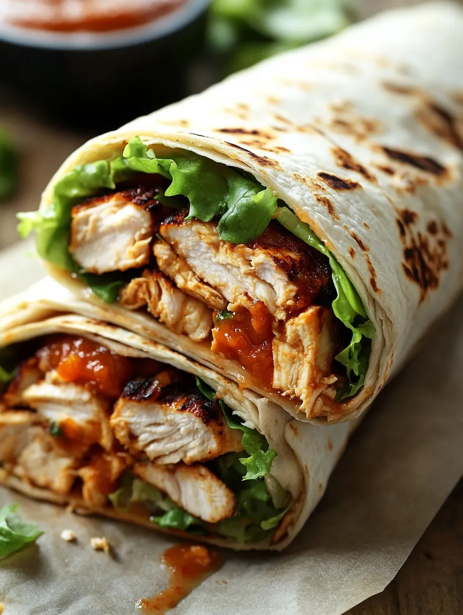 Chipotle ranch grilled chicken burrito cut in half showing layers