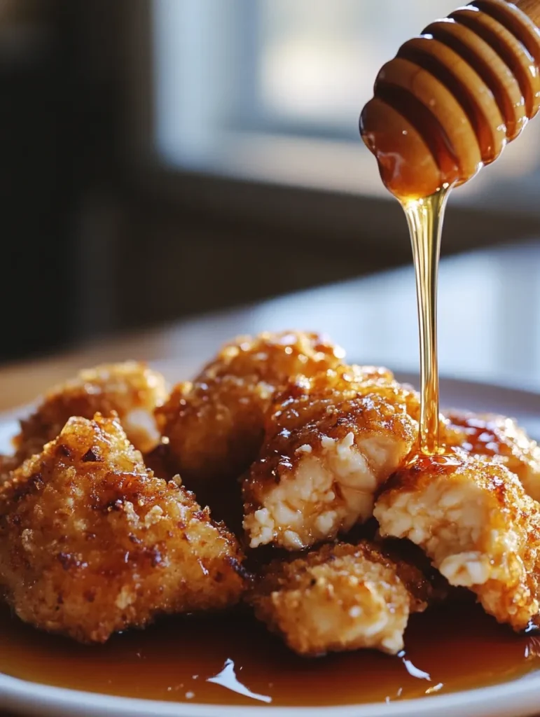 Sliced hot honey feta chicken showing juicy interior