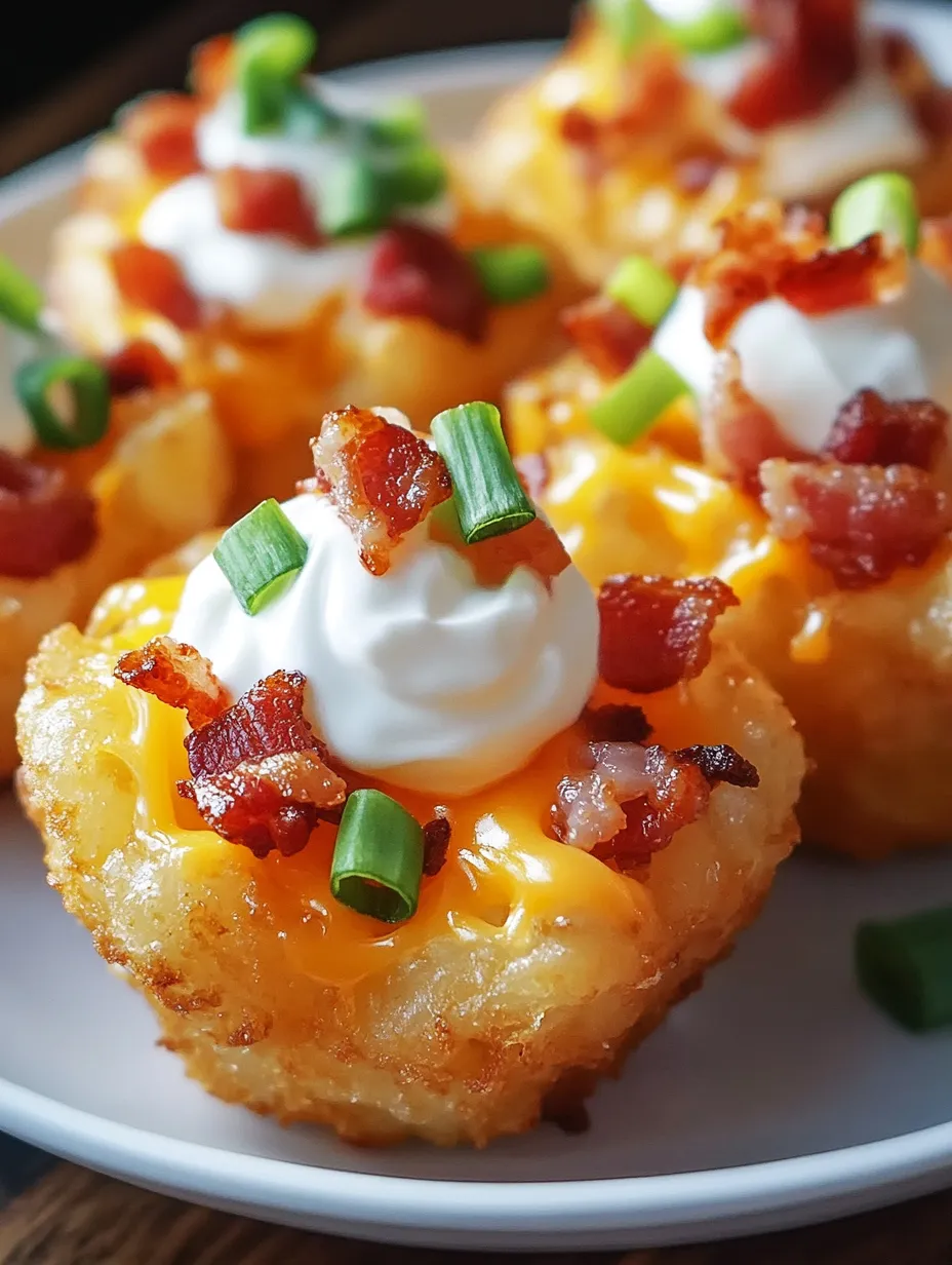 Loaded Tater Tot Cups