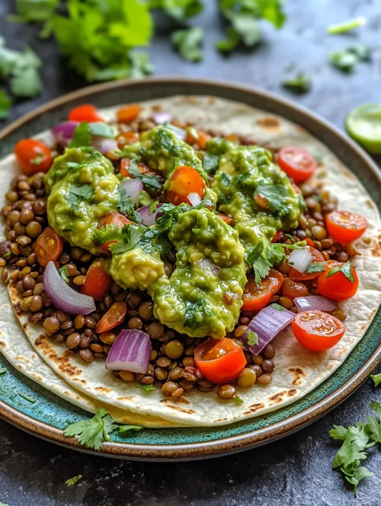 Step by step preparation of lentil taco filling in a skillet