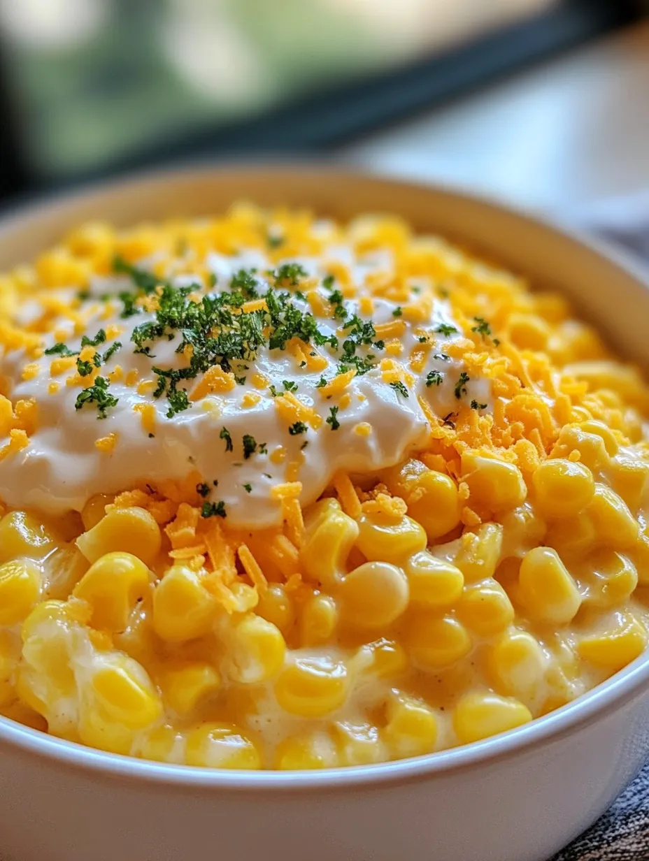 Slow Cooker Creamy Cheesy Corn