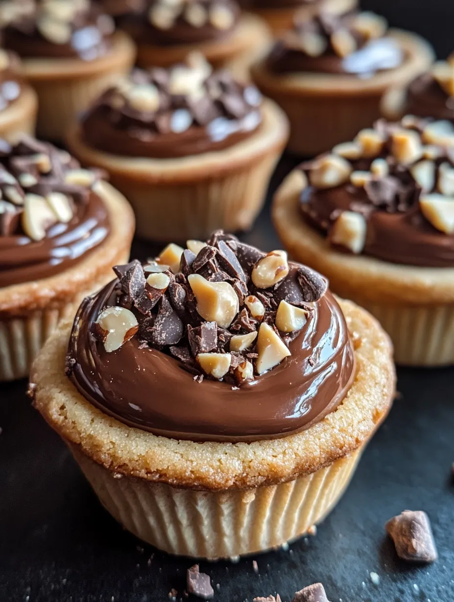 Nutella stuffed cookie cups
