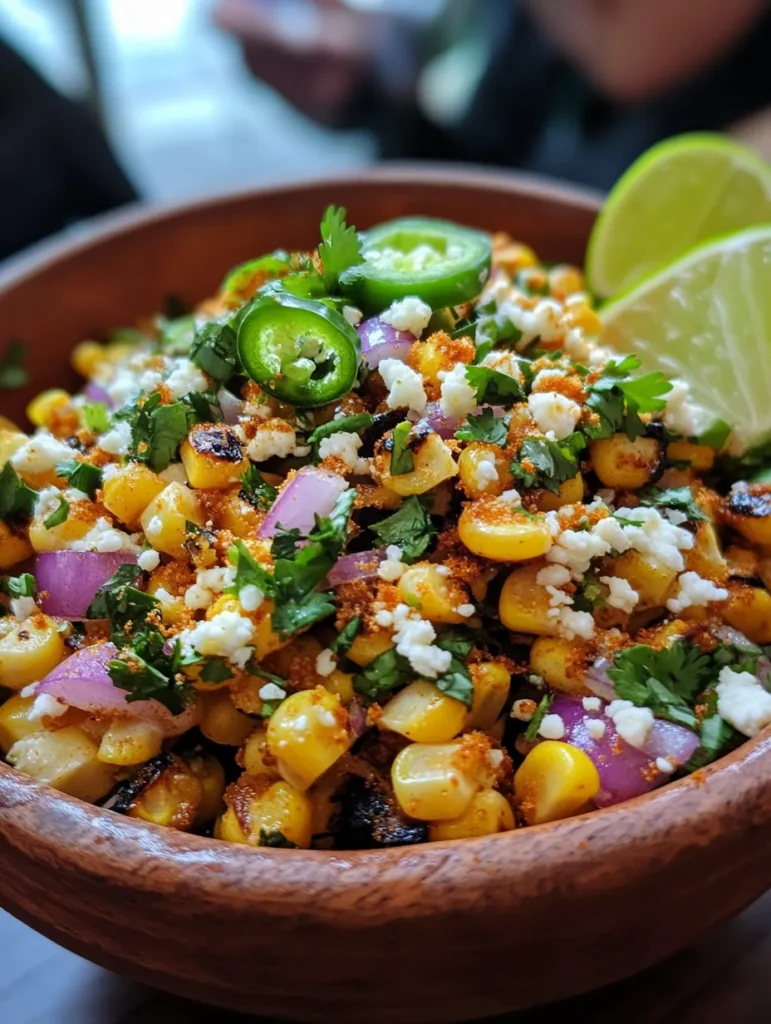 Charring corn kernels in cast iron skillet for authentic Esquites flavor