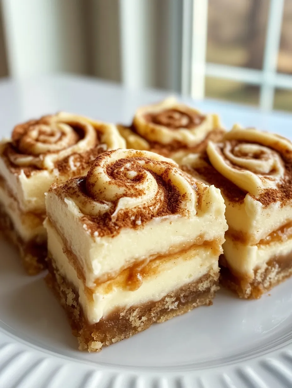 Cinnamon Roll Cheesecake Bars