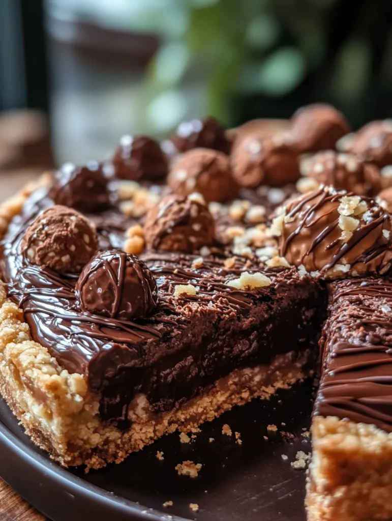 Ingredients for Nutella Ferrero Rocher Cookie Pie arranged on marble countertop