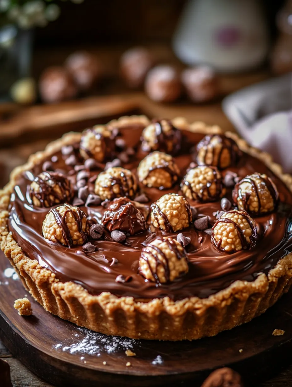 Nutella Ferrero Rocher Cookie Pie