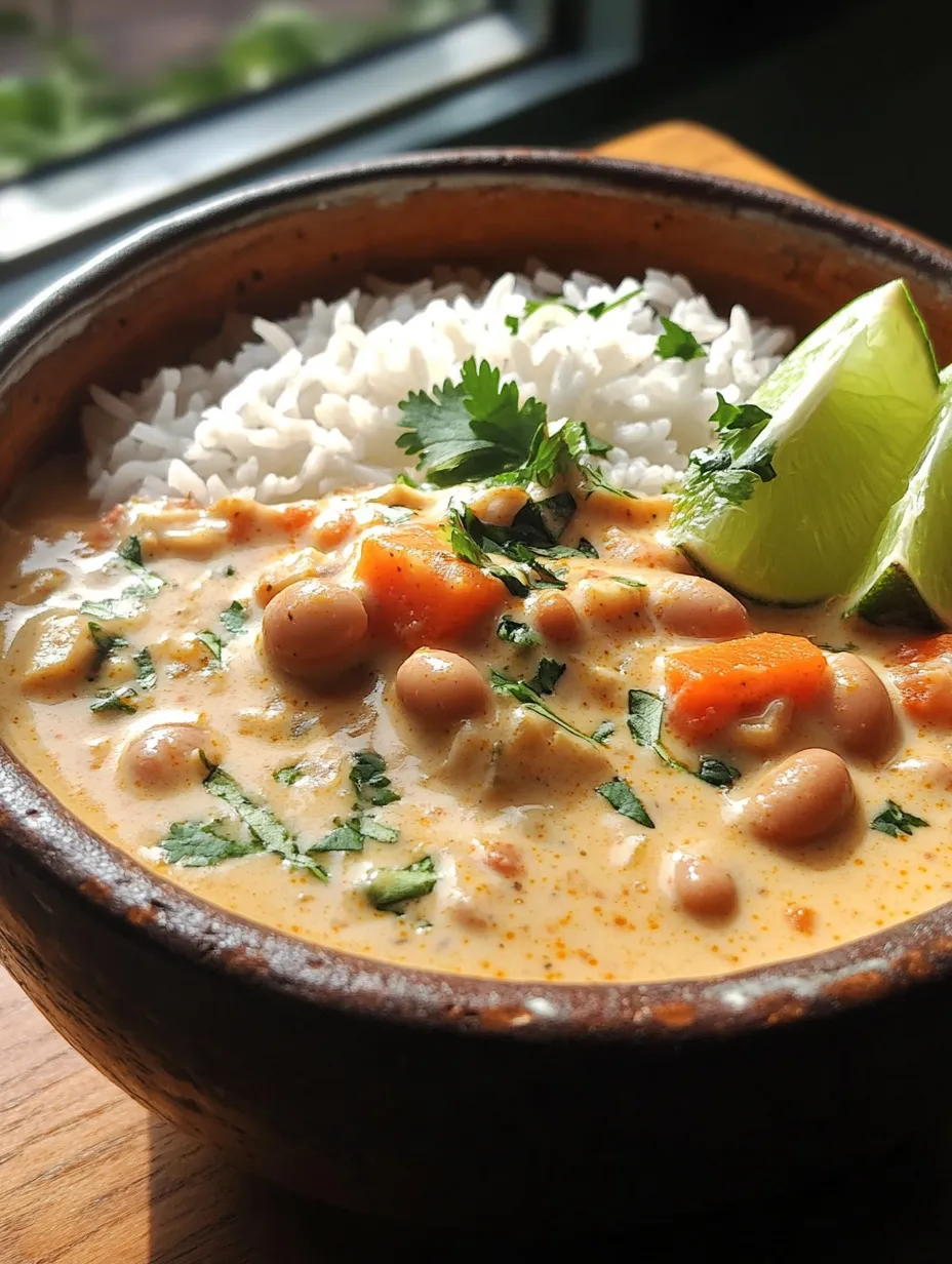 Creamy coconut butter bean curry
