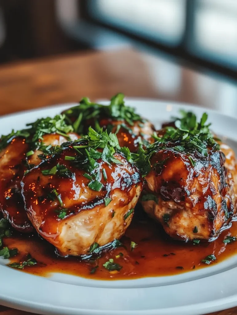 Brushing BBQ sauce onto cooking chicken in a skillet