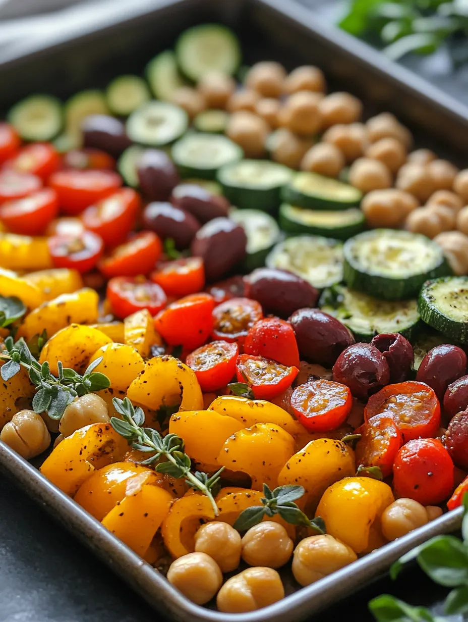 Vegan Greek sheet pan dinner