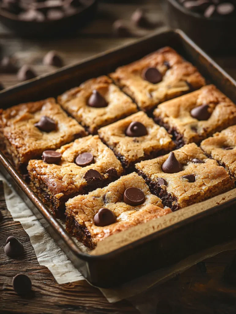 Ingredients for keto cookie bars including almond flour chocolate chips and butter on marble counter