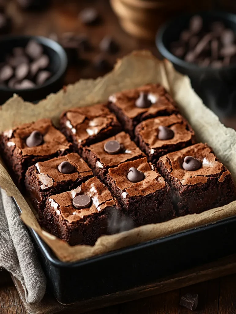 Single keto brownie square on white plate showing perfect fudgy texture with chocolate chips