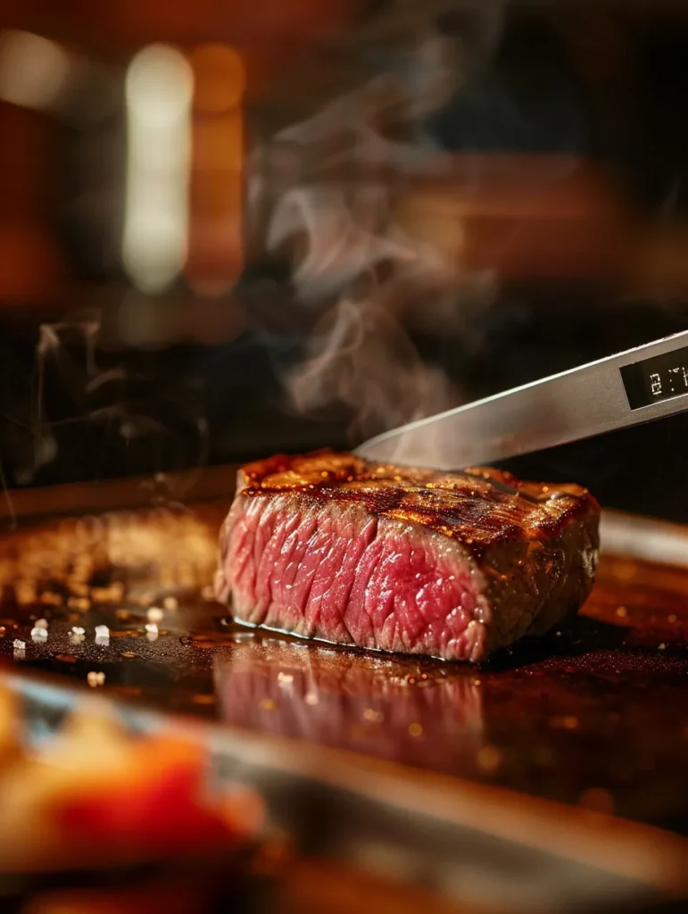 Wagyu beef cooking temperature guide chart for A3 A4 A5 grades optimal doneness
