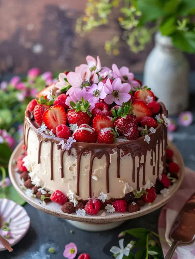 Seasonal strawberry cake variations showing different decorating styles for year-round celebrations