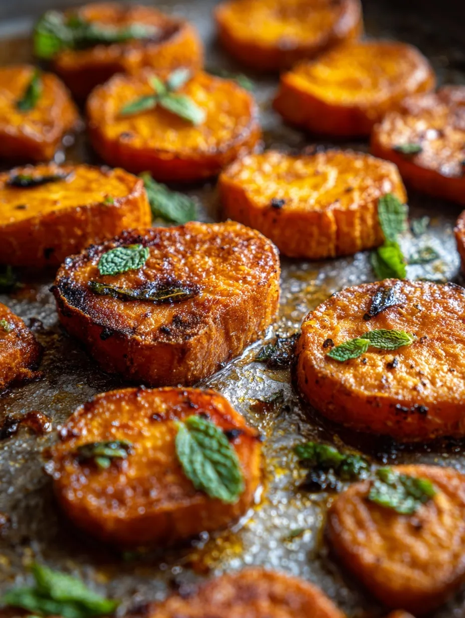 Garlic Butter Roasted Sweet Potatoes