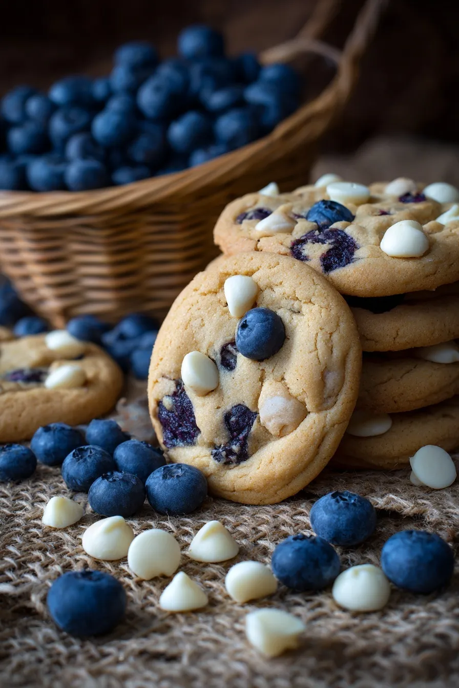 Blueberry White Chocolate Cookies