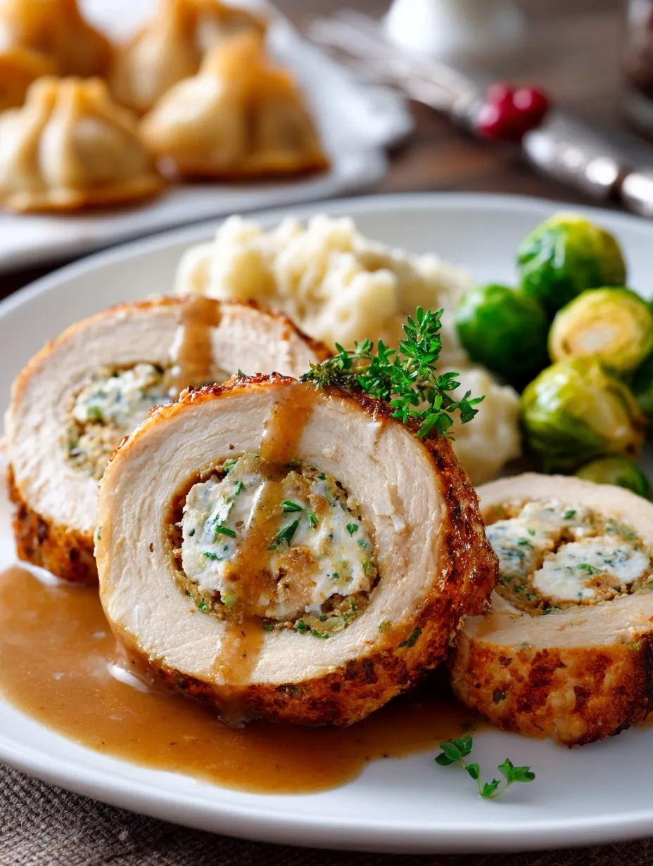 Easy Turkey Stuffing Roll Ups