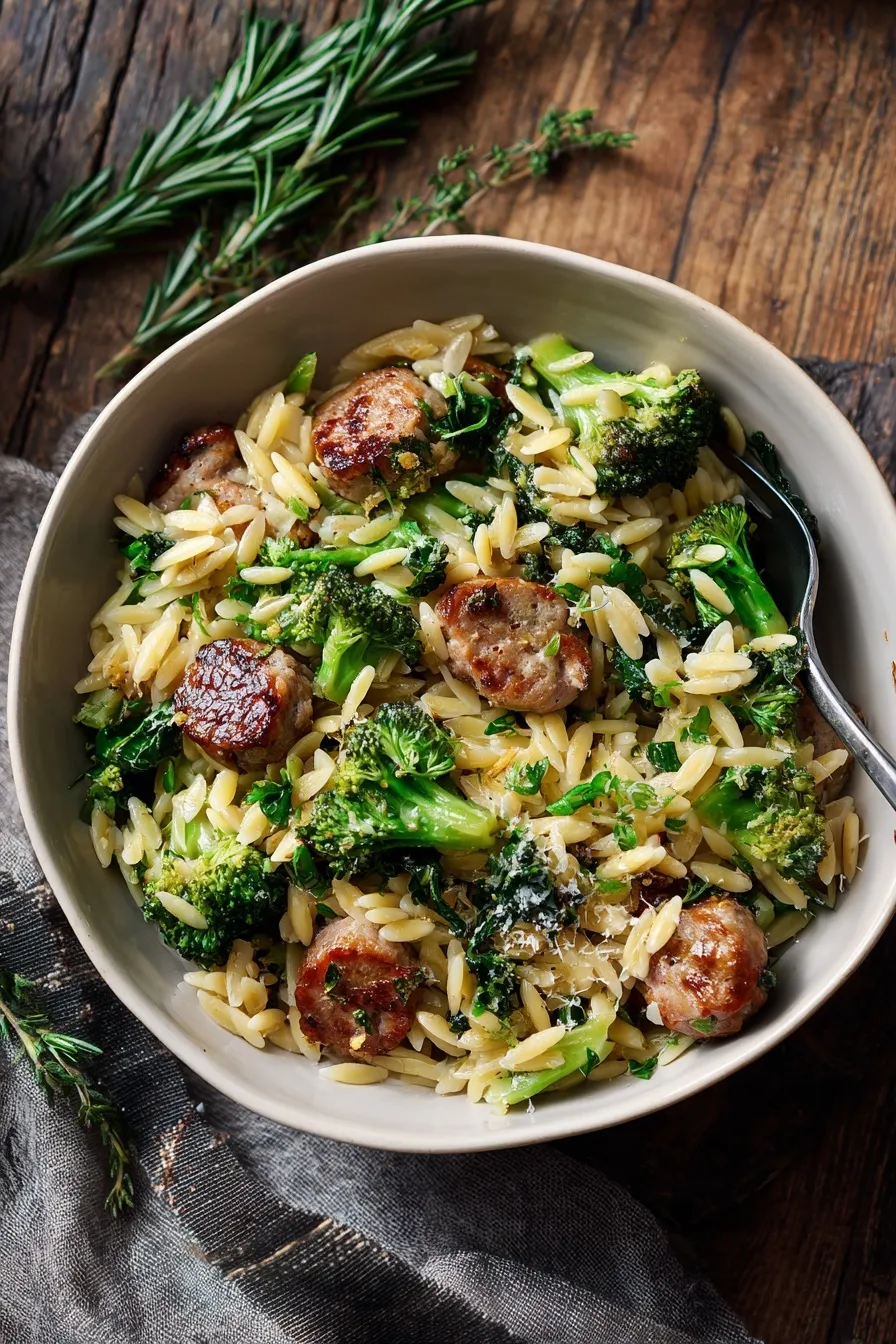 Healthy Chicken Sausage Orzo