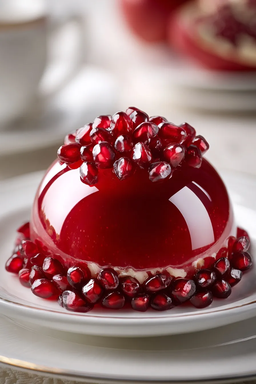 Glossy Pomegranate Mousse Dome