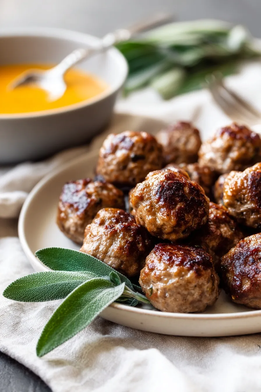 Turkey Meatballs Pumpkin Sauce