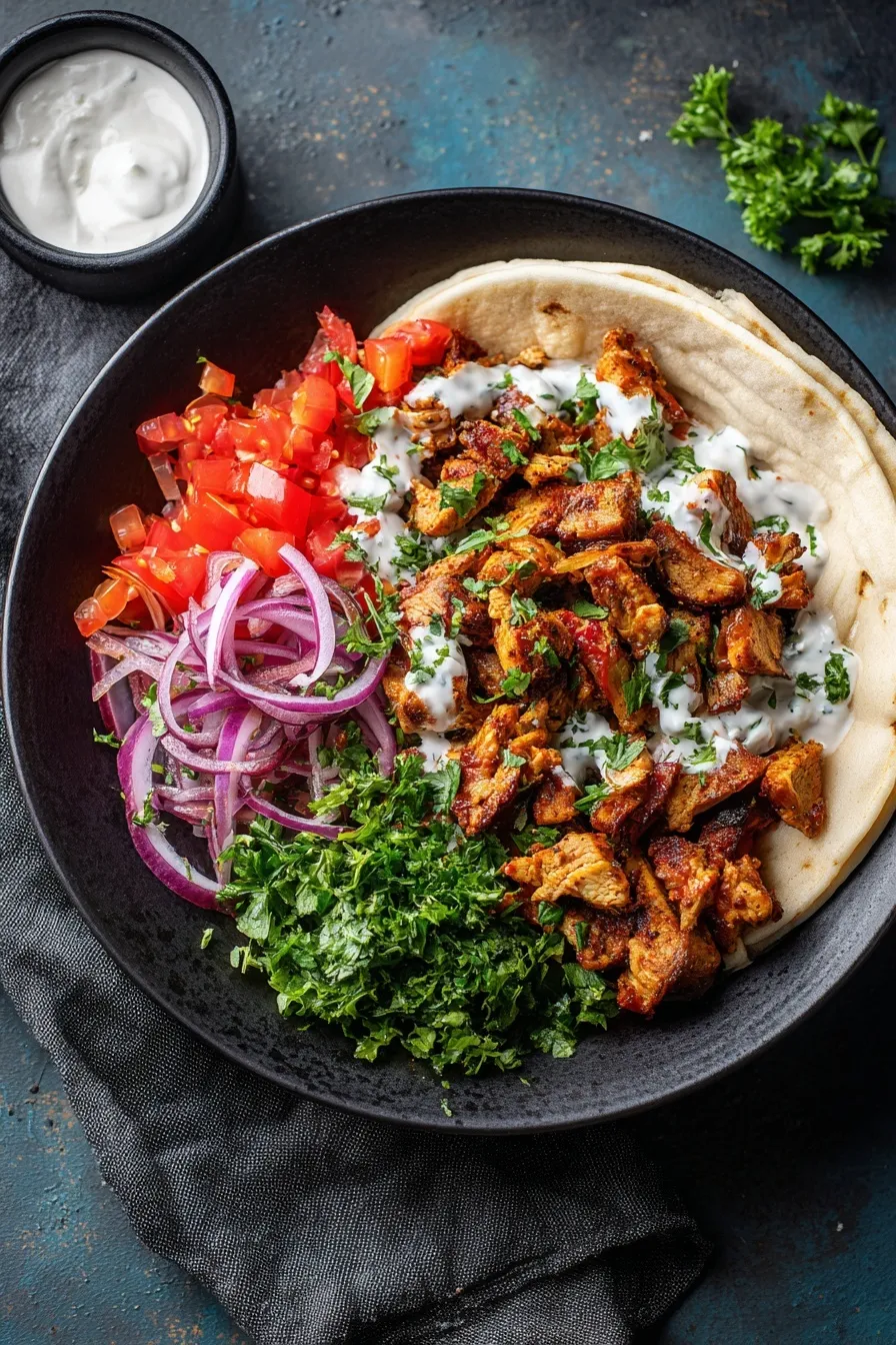 Slow Cooker Chicken Shawarma