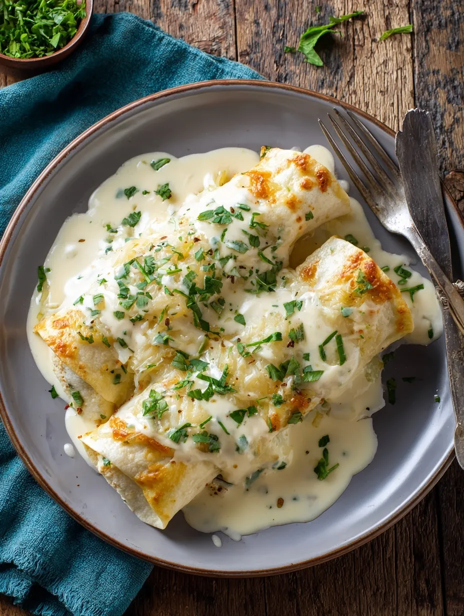 Creamy Chicken Enchiladas