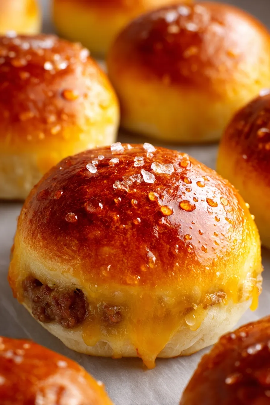 Garlic Parmesan Cheeseburger Bombs