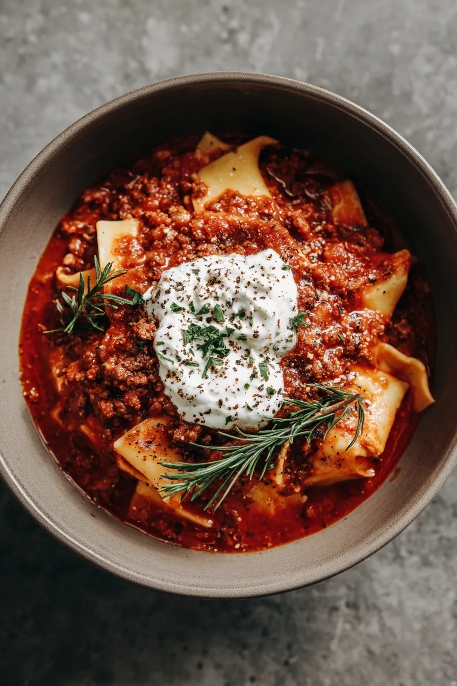 One Pot Lasagna Soup Recipe