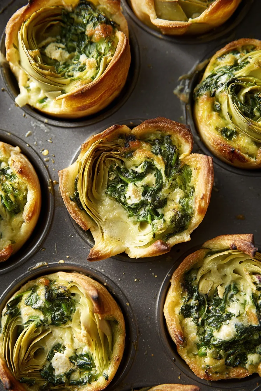 Spinach Artichoke Wonton Cups