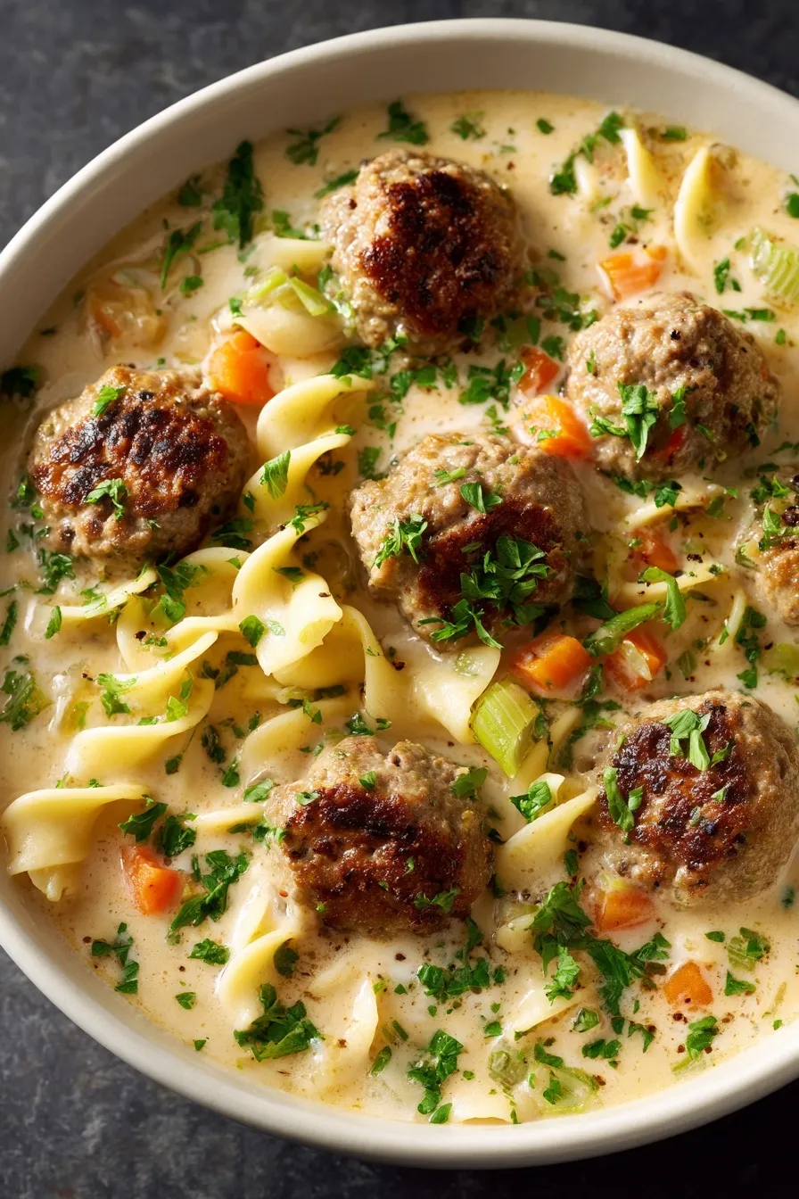 Creamy Italian Meatball Soup