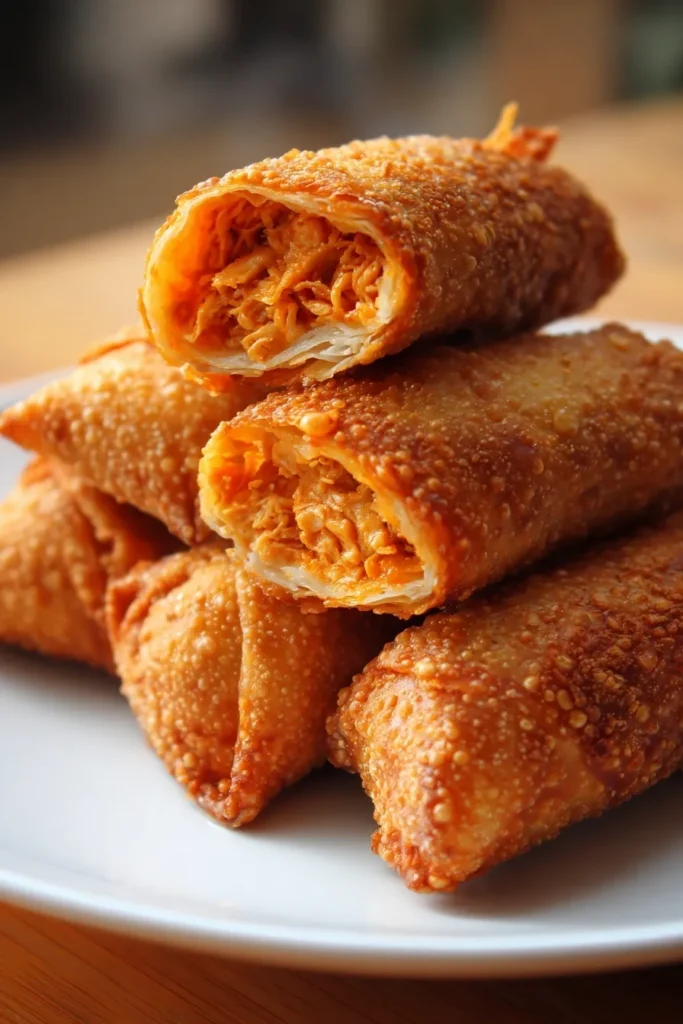 Buffalo Chicken Dip Egg Rolls Recipe (Crispy Perfection!)