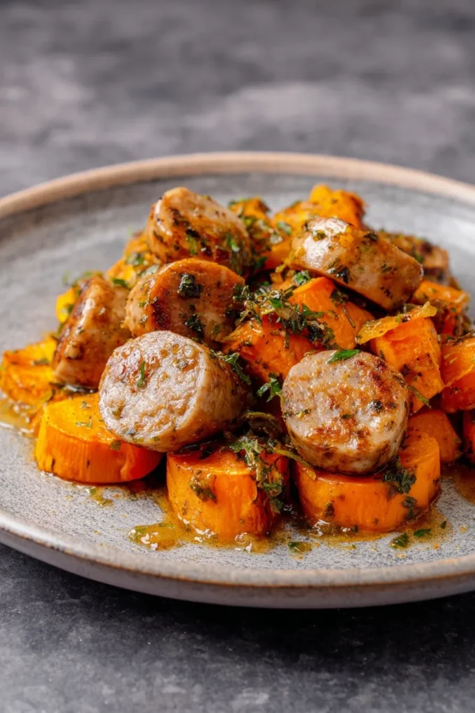 Easy Sausage and Sweet Potatoes