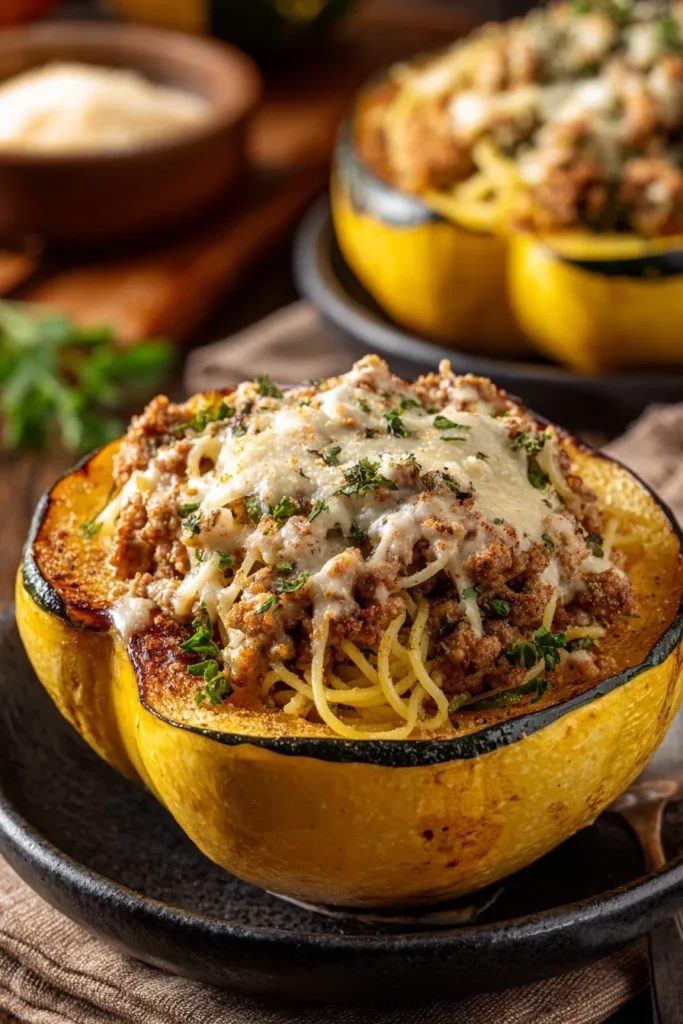 Sausage and Apple Stuffed Acorn Squash