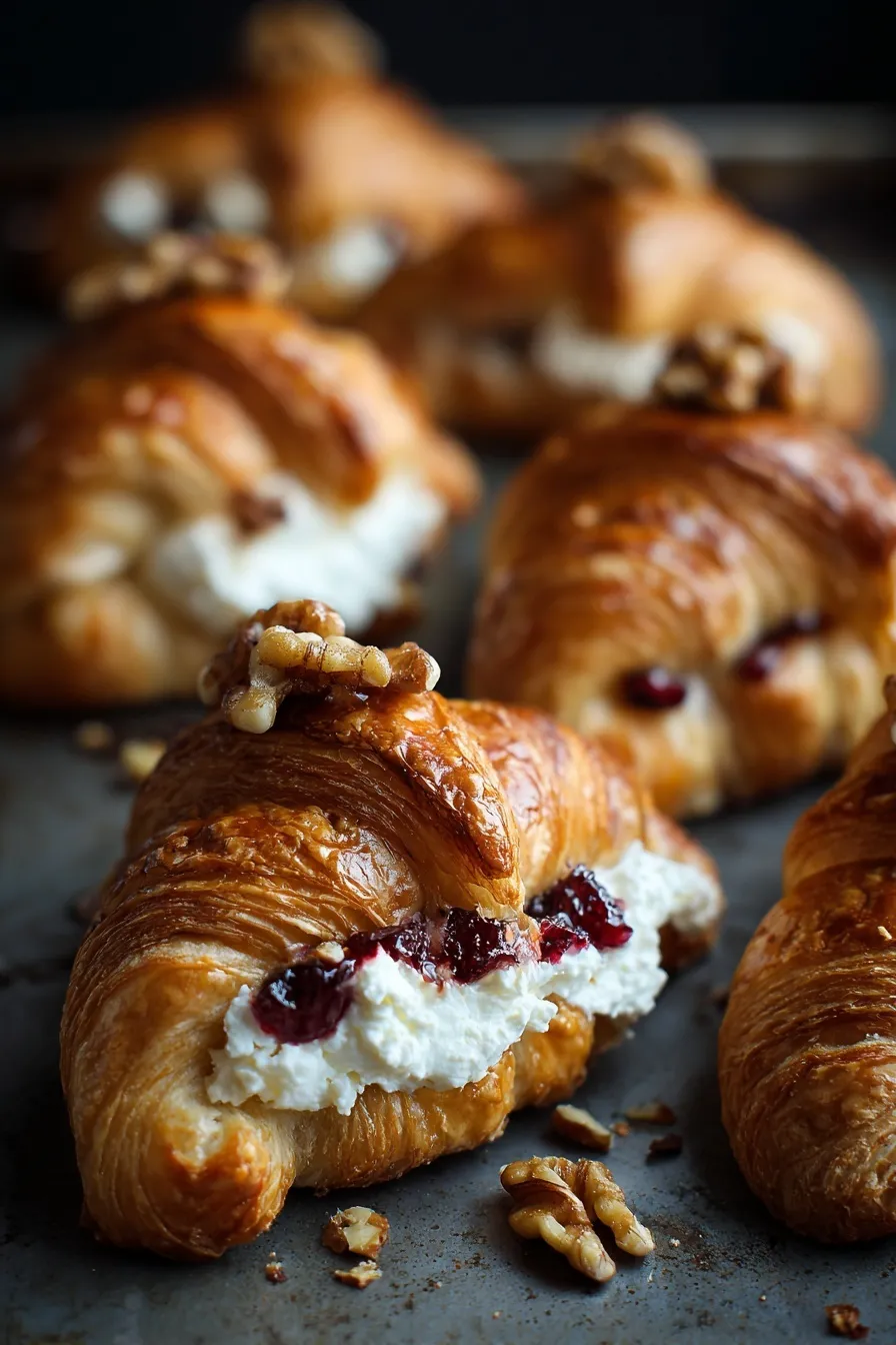 Cranberry Cream Cheese Crescent Bites