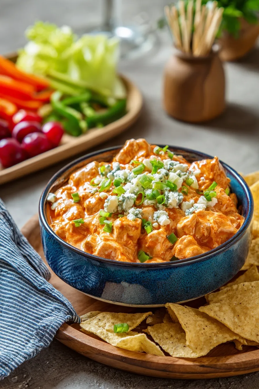 Cottage Cheese Buffalo Chicken Dip