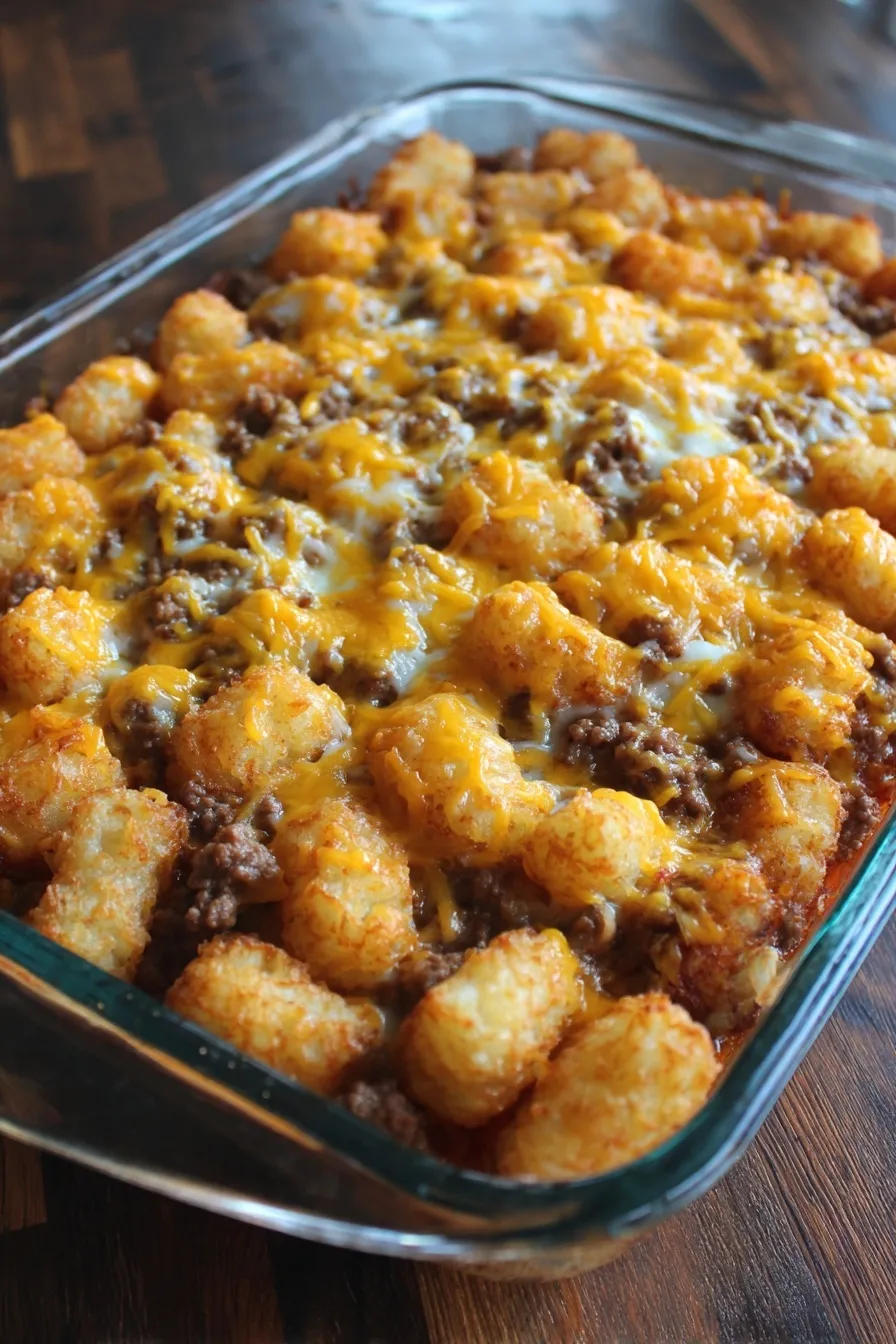 FFF-Chili Cheese Tater Tot Casserole Recipe