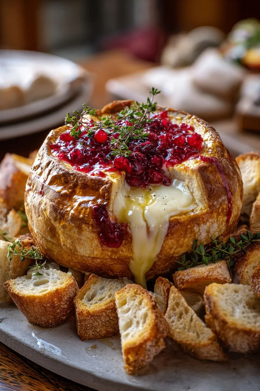Cranberry Brie Bread Bowl