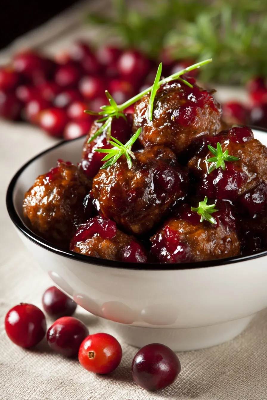Christmas Cranberry Meatballs