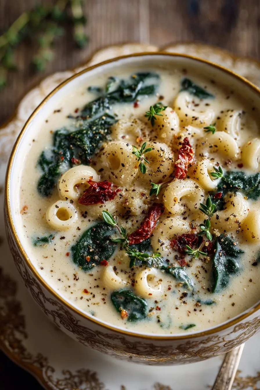 Sun-Dried Tomato Lasagna Soup
