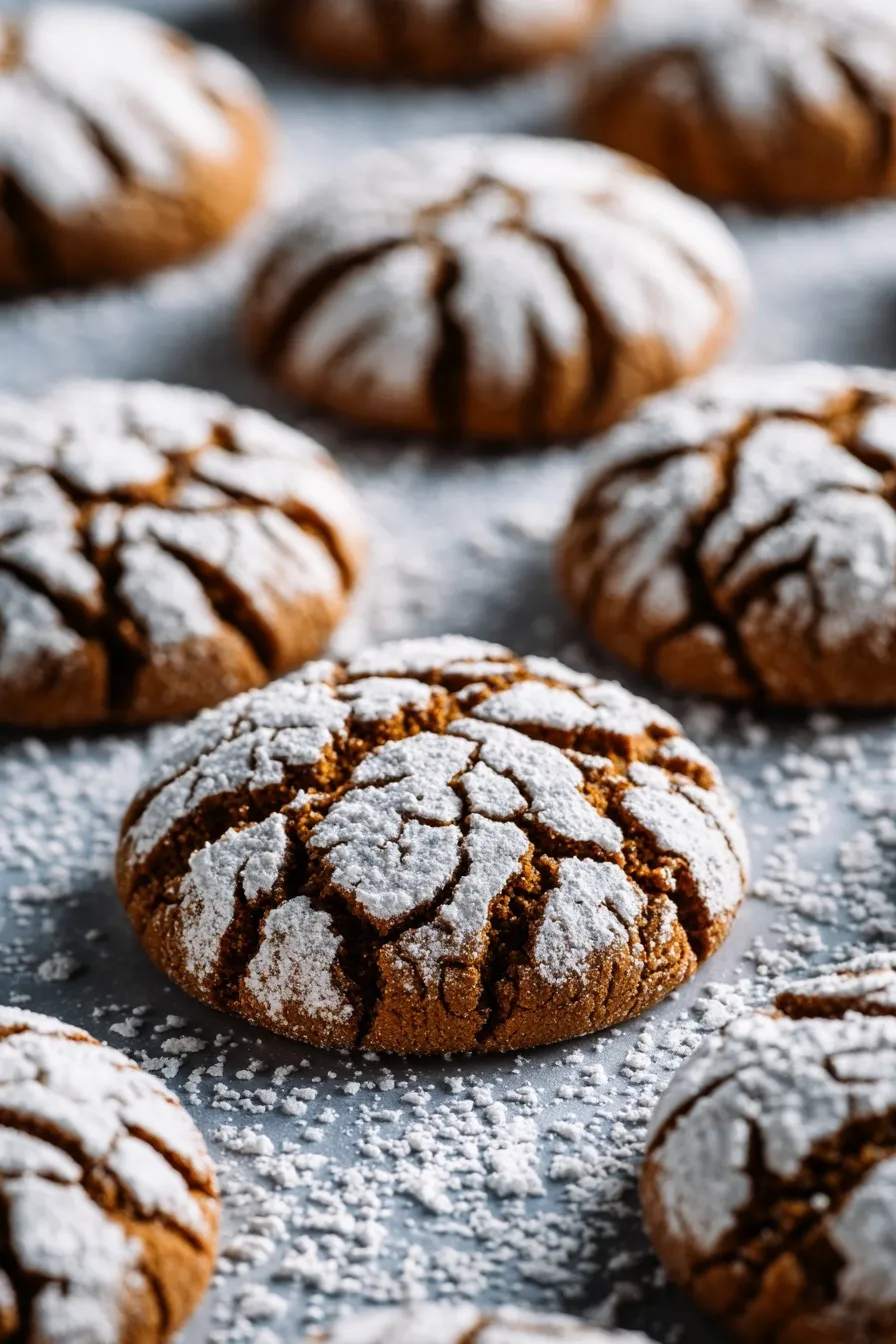 Gingerbread Crinkle Cookies