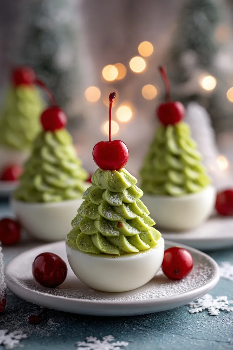 Christmas Tree Deviled Eggs
