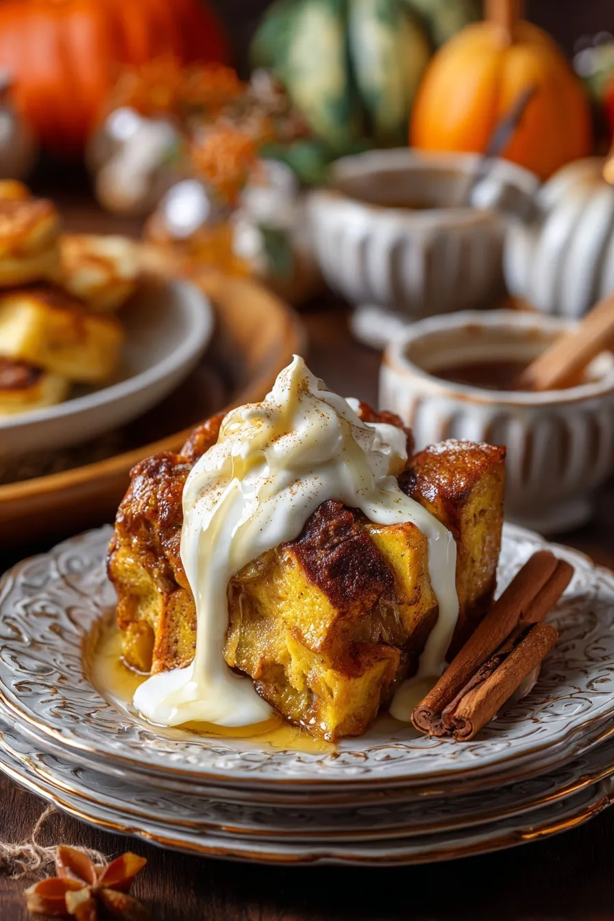 Pumpkin Spice French Toast Casserole