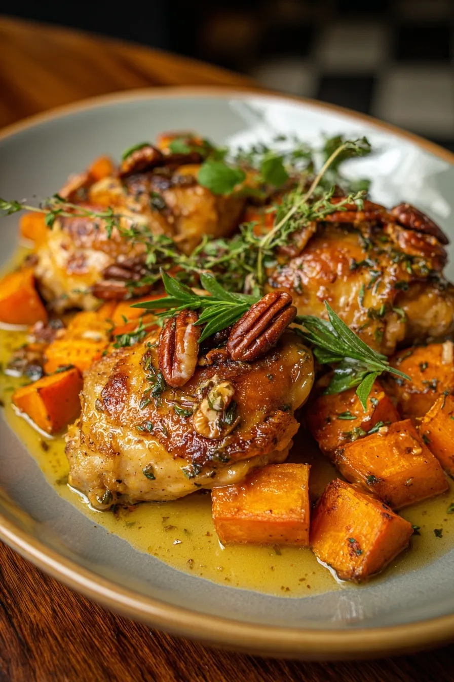 Maple Glazed Chicken Sweet Potatoes