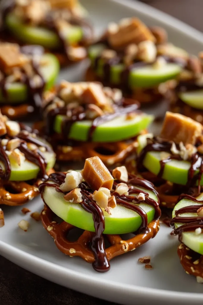 Easy Caramel Apple Pretzel Bites