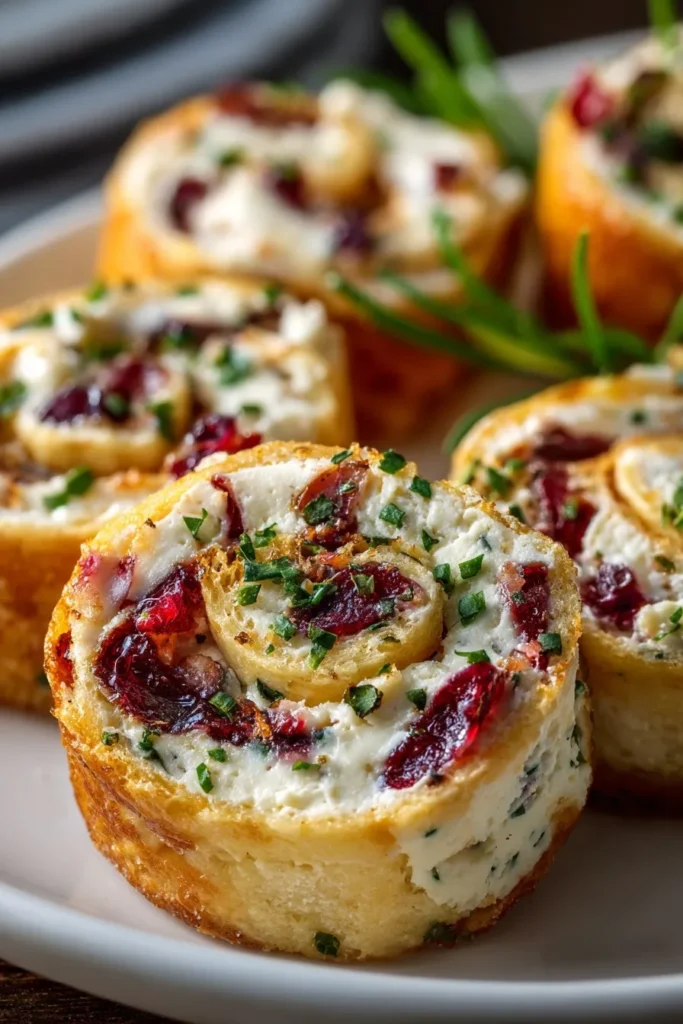 Easy Cranberry Feta Pinwheels