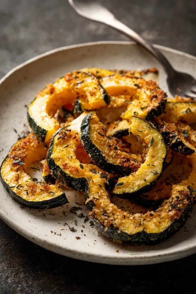 Best Baked Parmesan Garlic Acorn Squash Recipe