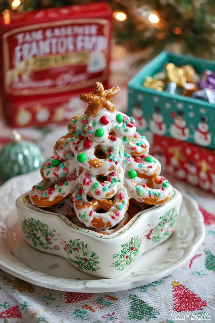 Christmas Rolo Pretzel Sandwiches