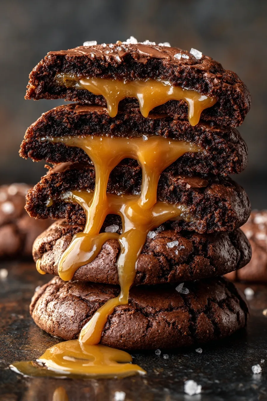 Salted Caramel Chocolate Cookies